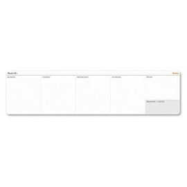 Notsu Weekly Planner Mini Notepad (50 Sheets) | Fits Under Keyboard | Small Aesthetic Undated Calendar