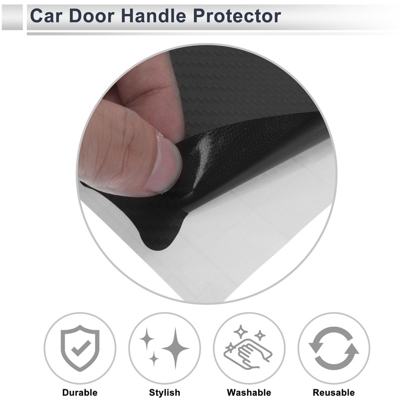 RATCHROLL 4 Pcs Universal Door Handle Sticker Anti-Scratches 83x90mm Auto