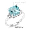 Gem Stone King 925 Sterling Silver Sky Blue Topaz Ring
