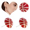 Basketball Stud Earrings Gift for Teen Girls, WGXIA Sterling Silver