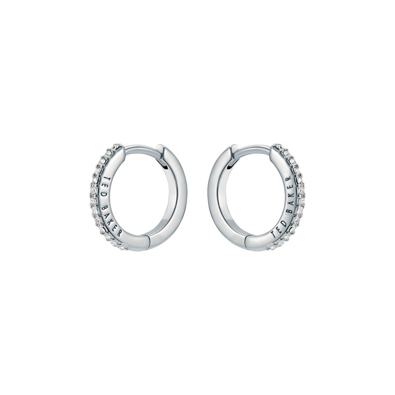 Ted Baker Heplie Crystal Hoop Earrings (14mm outside diameter) For