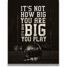 Football Inspirational Wall Art for Boys, Kids Room, Family or Game Room, Man Cave, Den - Teen Room Decor - Home Decor Gift for Sports Fans, Football Players - 11x14 unframed print