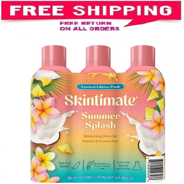 Skintimate Summer Splash Shave Gel, 9.5 oz., 3 pk.