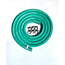 10FT 1/2"inch High Pressure Fuel Line Hose 13mm for Engines Fuel Systems,Marine Fuel Hose, Agricultural Machinery Fuel Line,Green,2.8Mpa 400PSI EN854-1TE