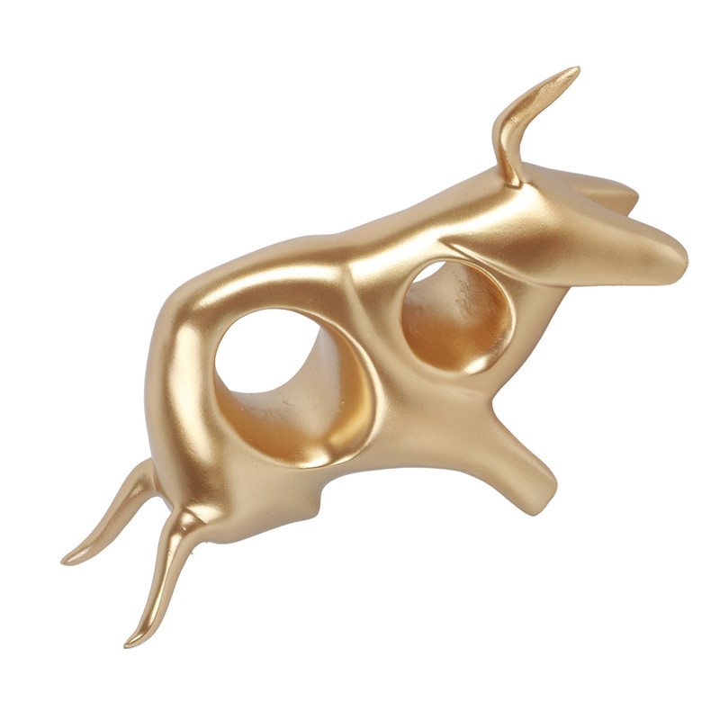 Bull Sculpture Ornaments Exquisite Details Smoother Lines Lucky Home Decorations