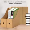 JINCHIDA 3 Pack Magazine File Holder with 3 Labels,Cardboard Magazine