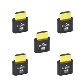 WLGQ HDMI Virtual Plug Virtual Display Simulator 4K UHD 5 Packets (Black)