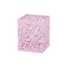 RICOO Stiftehalter Schreibtisch, Stifteköcher, Stiftebox B003-Px3, Schreibtisch Organizer, Metall Büro Organizer, Platzsparende Büro Organisation, Stiftebecher, Pen Holder, Pink