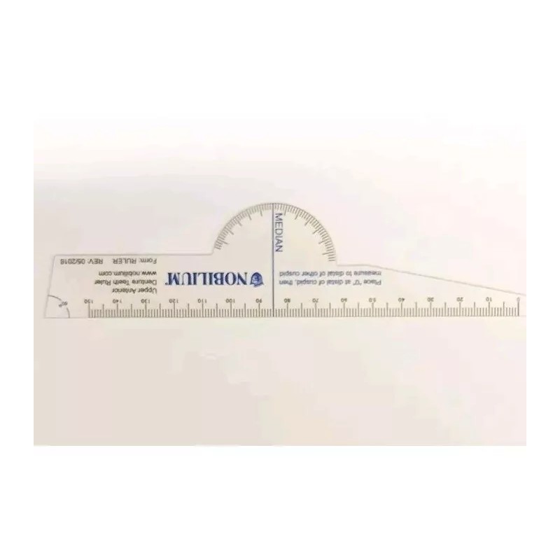 Nobilium Lot 3 Flexible, Clear Median Denture Ruler Trubyte Dental