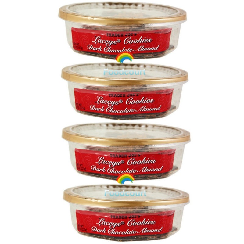 Trader Joe's 4 Packs Trader Joe's Laceys Cookies Dark Chocolate