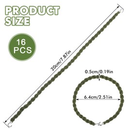 MBAIYO 16PCS Military Elastic Boot Blousers, Metal Hook Blousing Straps Army Green Boots Bands for Navy Air Force Outdoor Activities Men Women