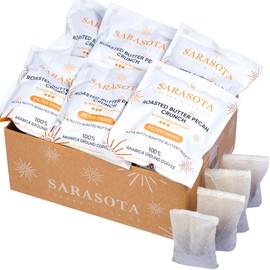 Ground Flavored Coffee In Filter Packs | Medium Roast Low Acid Mold Free Pouches | Butter Pecan Crunch Sampler Packets | Gourmet Powder Bags for 10–12 Cup Drip Maker | Highest Rated Individual Premeasured Coffee
