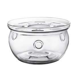 Stövchen für Teekanne, Kerzenwärmer Basis, Kaffeewärmer aus Glas mit Teelichthalter, Tee Stövchen,Teekannen Wärmer Ideal zum Erwärmen von Tee und Kaffee - Teezubehör - 13 x 7 cm