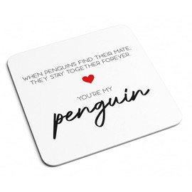 You're My Penguin Coaster - Valentine's Day Anniversary Romance Love Devotion Couple Girlfriend Boyfriend Partner Kitchenware Home Decor Gifts Presents (White Prime)