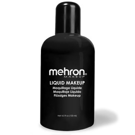 Mehron Makeup Liquid Makeup | Face Paint and Body Paint Perfect for Halloween, Cosplay I Air Brush Compatible 4.5 oz (133 ml) (Black)