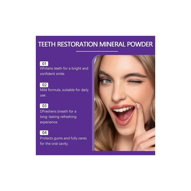 Polvo Mineral Para La Restauración De Dientes, Protege Las E