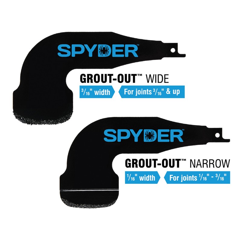 Spyder Grout Remover Tool, Accessory for Reciprocating Saws, for Grout