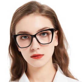 MARE AZZURO Oversized Reading Glasses 3.5+ Women Fashion Cat Eye Readers 1.0 1.25 1.5 1.75 2.0 2.25 2.5 2.75 3.0 3.5 4.0 5.0 6.0 (Black, 3.50)
