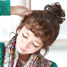 Domestic poop hair self-wig mini lace giblet wig bun hair (WFL39T1) natural black WFL39T1 / 국산 똥머리 셀프가발 미니레이스 곱창가발 올림머리 (WFL39T1) 내츄럴블랙WFL39T1