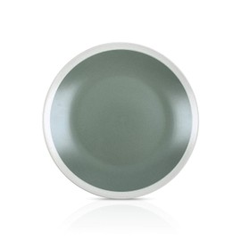 Stone lain Serenity Stoneware Dish Set, 4 Salad Plates, Green and Cream