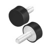 sourcing map M6 Rubber Vibration Shock Absorption Threaded Stud Bolts
