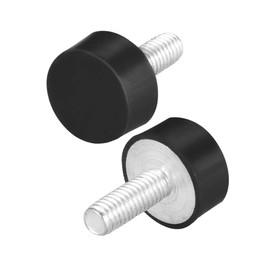 sourcing map M6 Rubber Vibration Shock Absorption Threaded Stud Bolts 0.71 x 0.31 Inches Pack of 4