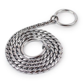 Dog Training Collar, Chain Collar, Stainless Steel, Dog Collar, Chalk Chain, For Training, For Small Dogs, Medium-Sized Dogs, Large Dogs (0.2 x 19.7 inches (4 x 50 cm)