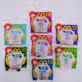 Hot Wheels LOT of 7, McDonald's Hot Wheels Happy Meal Toys, 1999, NEW & SEALED - LOOK!