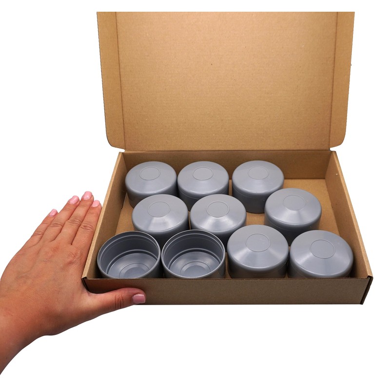 SKIR'CO Pack of 10 Fence Post Caps Round 60 mm