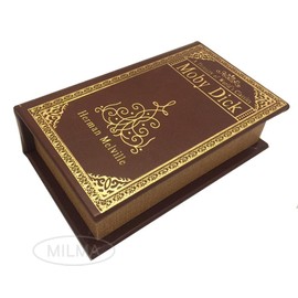 MOBY DICK - Decorative Book Box Secret Storage Book Box Faux Leather Over Wood