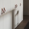 Pack of 4 Leather Furniture Handles Genuine Leather and Copper
