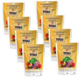 True Organic Multipurpose Plant Food – All-Natural Fertilizer for Fruits, Vegetables, Flowers, and Herbs – Perfect for Small Gardens and Containers- Case of 8
