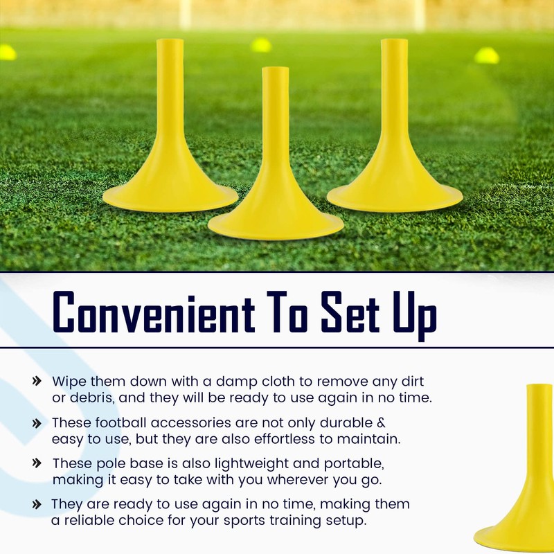 Slalom pole base 1.25"(30mm) - Yellow