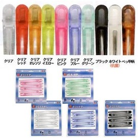 Gouriki Kogyo 555 Hair Clip E Clip L Size (Clear Yellow)