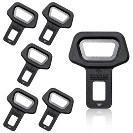 6PCS Seat Belt Clip Plug for Car, Dummy Buckle Insert for Rear Seat Belt Socket, Universal Anti Dust Slot Cover with Metal Core, Black Interior Trim