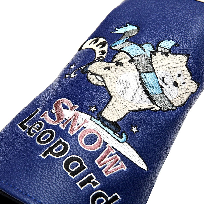 Outdoor Leisure Snow Leopard Golf Driver Headcovers Sporting Goods PU