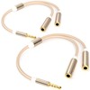 3.5mm TRRS Splitter for 2 Headphones (1FT 2-Pack), Audio &