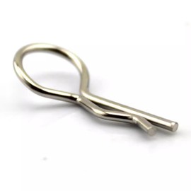 HappyPark 100 Pieces Universal RC Body Clips - Silver and Black Stainless Steel R Clips for 1/10 1/12 Scale RC Cars - Compatible with Redcat, HPI, Himoto, HSP, Exceed, and More