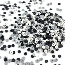 4000 Pieces Mix White Black Gray Polymer Clay Beads Heishi Beads for DIY Jewelry Making Bracelets Necklace Earring,6mm