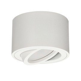 EDO Zalda OV Surface-Mounted Spotlight, White, Round, Extra Flat, Swivelling Ceiling Light, Diameter 80 x 50 mm, 230 V Ceiling Spotlight, Surface-Mounted, Spot for Living Room, Bedroom, Kitchen