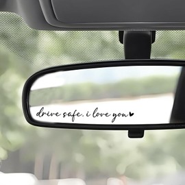2 x I Love You Drive Safe Mirror Decal, Rearview Mirror Car Decals For Women, Vinyl Decal, Gift For Her, Car Mirror Decal, Gift For Him, Set of 2