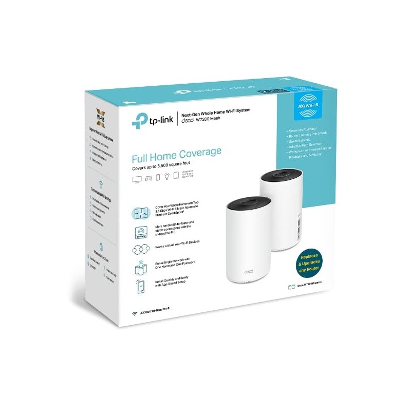 TP-Link Tri-Band Wi-Fi 6 Mesh Router System | 2- Mesh
