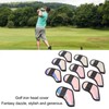 10 PCS Golf Club Head Covers PU Fabric Surface Stylish