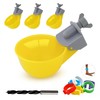 Idyfodol 4 Pcs Automatic Chicken Waterer Cups PVC Gravity-Switch No