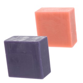 FOMIYES 2pcs Handmade Rose Lavender Essential Oil Soap Bar Gentle Wash Face Bath Soap