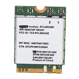 Tarjeta de Red Inalámbrica de Alta Velocidad RTL8852BE, Tecnología 5.2 MU MIMO, Tarjeta de Red WiFi 6 M.2 de 1800 Mbps para Computadoras,