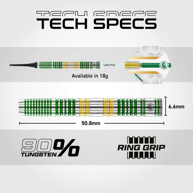 WINMAU Darts Xenon 18g Barrel / 20g Full Weight Soft