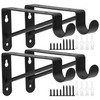 Small Shelf and Rod Brackets, 4 Pcs Closet Shelf &