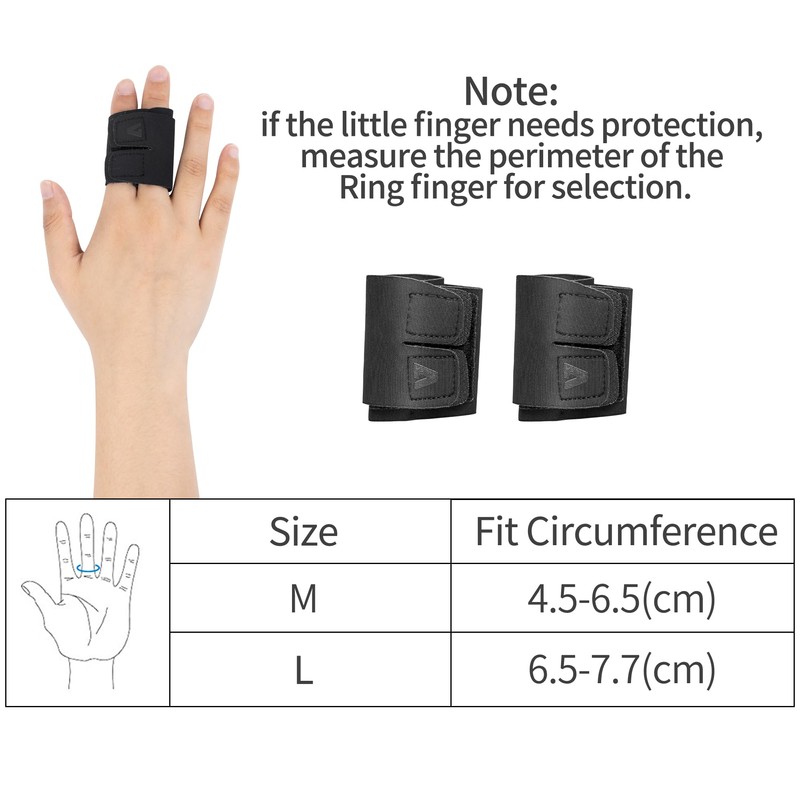 Finger Splint 2 Pack Finger Support of Two-Finger with Adjustable