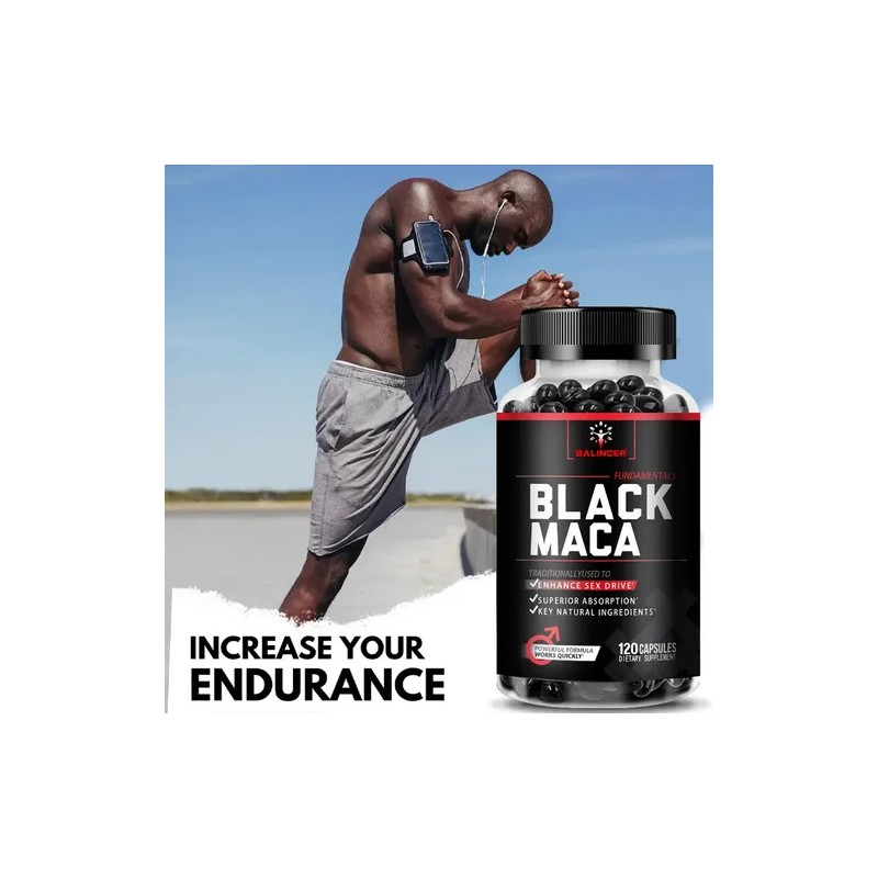 Balincer Maca Negra Orgánica 1200 Mg, 120 Cápsulas Blandas
